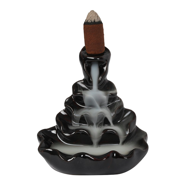 Incense Cone Holder BACKFLOW 4 Tier Ripple